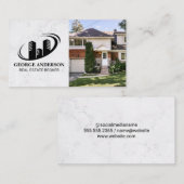 Gold Realtor-Logo | Wohnzimmer | Wohnhaus Visitenkarte (Vorne/Hinten)