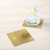 Gold- Rechteckiger Pappuntersetzer (Vor Ort)