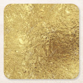 Gold- Rechteckiger Pappuntersetzer (Vorderseite)