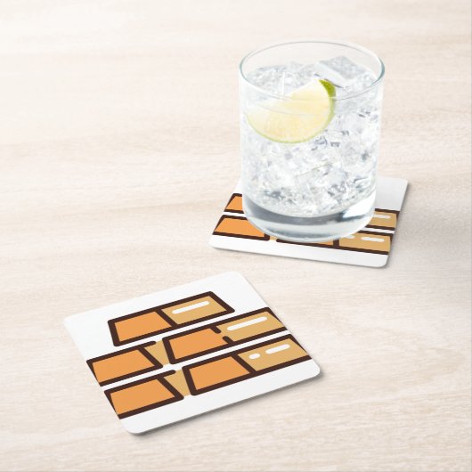 Gold Rechteckiger Pappuntersetzer (Vor Ort)