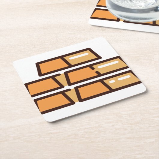 Gold Rechteckiger Pappuntersetzer (angewinkelt)