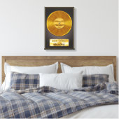 Gold Record Special Date Memory-Geschenk Leinwanddruck (Insitu (Schlafzimmer))