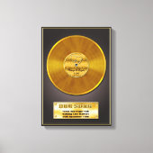 Gold Record Special Date Memory-Geschenk Leinwanddruck (Vorderseite)