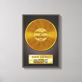 Gold Record Special Date Memory-Geschenk Leinwanddruck