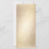 Gold Rectangle Double Happiness Chinese Wedding Einladung (Rückseite)