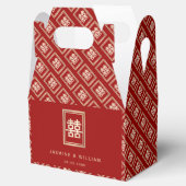 Gold Rectangle Double Happiness Chinese Wedding Geschenkschachtel (Geöffnet)