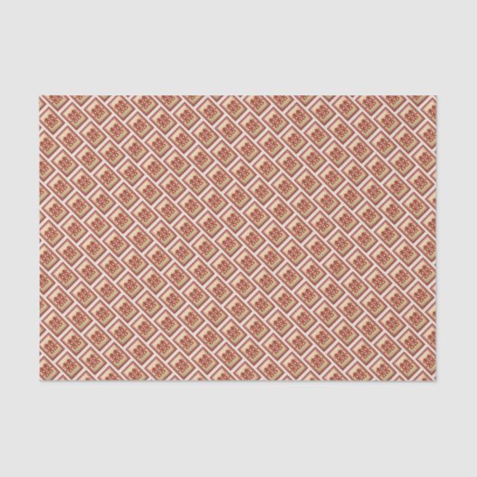 Gold Rectangle Double Happy Chinesisch Hochzeit Ti Seidenpapier (Vorderseite)