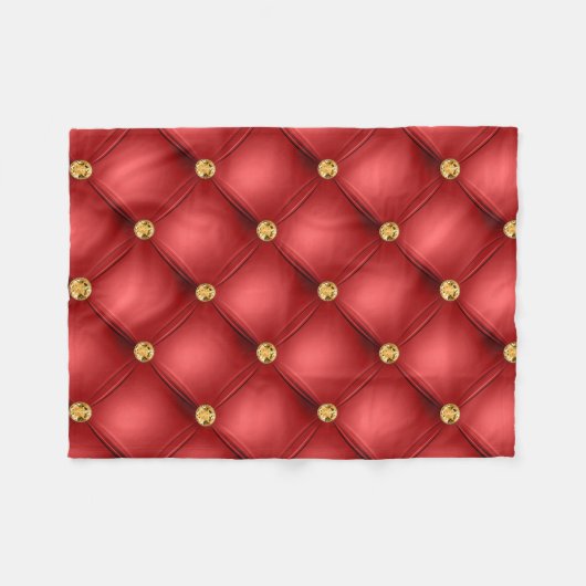 Gold Red Baby Fleece Blanket (Vorderseite (Horizontal))