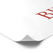 Gold Red Birthday Party Custom 20x30 Foto Poster (Ecke)