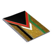 Gold + Red Black Green White Geometrie Notizblock (Rechte Seite)