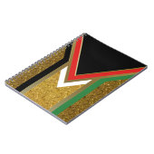 Gold + Red Black Green White Geometrie Notizblock (Linke Seite)