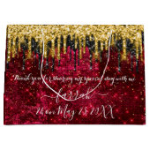 Gold Red Black Tropfens bevorzugen große Geschenkt Geschenktüte (Vorderseite)