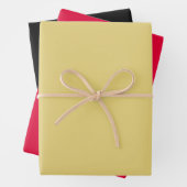 Gold Red Black Wrapping Paper Sheets Geschenkpapier Set (Beispiel)