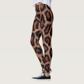 Gold Red Brown Black Leopard Animal Print Leggings (Links)