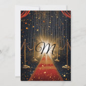 Gold Red Carpet 16 . Geburtstag Classy Birthday Einladung (Rückseite)