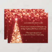 Gold & Red Chiristmas Hochzeitskarte Postkarte (Vorne/Hinten)