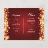 Gold Red Christmas Lights Einladungs-Programm & Me Flyer (Hinten)