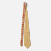 Gold Red Christmas Plaid Neck Tie Krawatte (Rückseite)