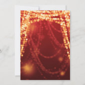 Gold Red Company Holiday Party String Lights Einladung (Rückseite)