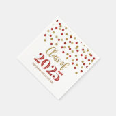 Gold Red Confetti Class of 2025 Napkins Serviette (Ecke)
