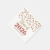 Gold Red Confetti Class of 2026 Napkins Serviette (Ecke)