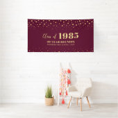 Gold & Red Confetti Class Wiedersehen Partys Willk Banner (Insitu)