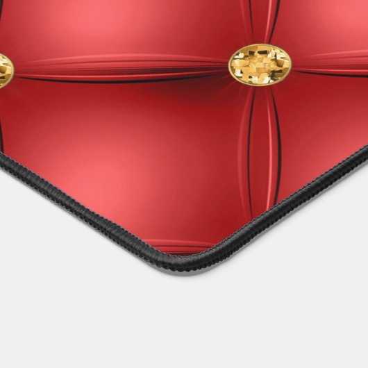 Gold Red Diamond getuftet Schreibtischunterlage (Ecke)