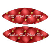 Gold Red Diamond Leather Custom Text Name Football (Paneele)