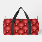 Gold Red Diamonds getuftet Duffle Bag (Rückseite)
