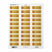 Gold Red Double Happiness Hochzeit Chinese (Vorne)