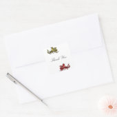 Gold Red Dragon Danke Stickers (Umschlag)
