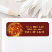 Gold Red Dragon Phoenix Chinese Wedding Address (Insitu)