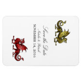 Gold Red Dragon Save the Date Magnet (Horizontal)