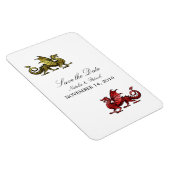 Gold Red Dragon Save the Date Magnet (Rechte Seite)