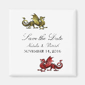 Gold Red Dragon Save the Date Magnet (Vorne)