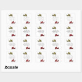 Gold Red Dragon Save the Date Stickers (Blatt)