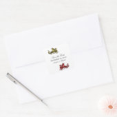 Gold Red Dragon Save the Date Stickers (Umschlag)