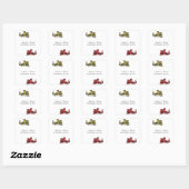Gold Red Dragon Wedding Stickers (Blatt)