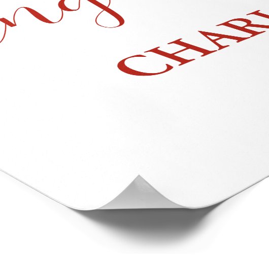 Gold Red Engagement Party Custom 18x24 Foto Poster (Ecke)