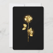 Gold Red Floral Modern Boho Einladung (Rückseite)