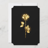 Gold Red Floral Modern Boho Einladung (Rückseite)