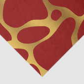 Gold & Red Giraffe Muster Seidenpapier (Detail)
