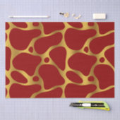 Gold & Red Giraffe Muster Seidenpapier (Handwerk)