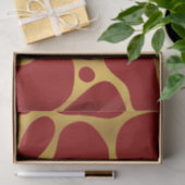 Gold & Red Giraffe Muster Seidenpapier (Geschenk)