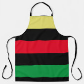 Gold Red Green Black Thick Lines Pan African Schürze (Vorderseite)