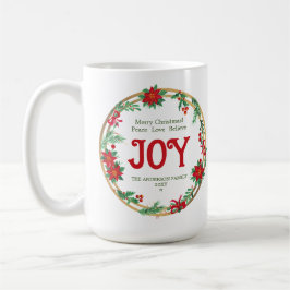Gold Red Green Elegant Simple Trendy Weihnachten Kaffeetasse
