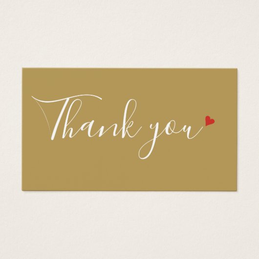 Gold Red Heart Vielen Dank, dass Sie eine Rabattka (Vorderseite)