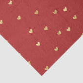 Gold Red Hearts Seidenpapier (Detail)