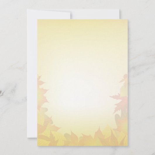 Gold Red Herbstlaube | Herbstfeier Einladung (Rückseite)