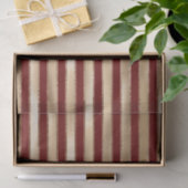 Gold Red Medium Stripes Seidenpapier (Geschenk)